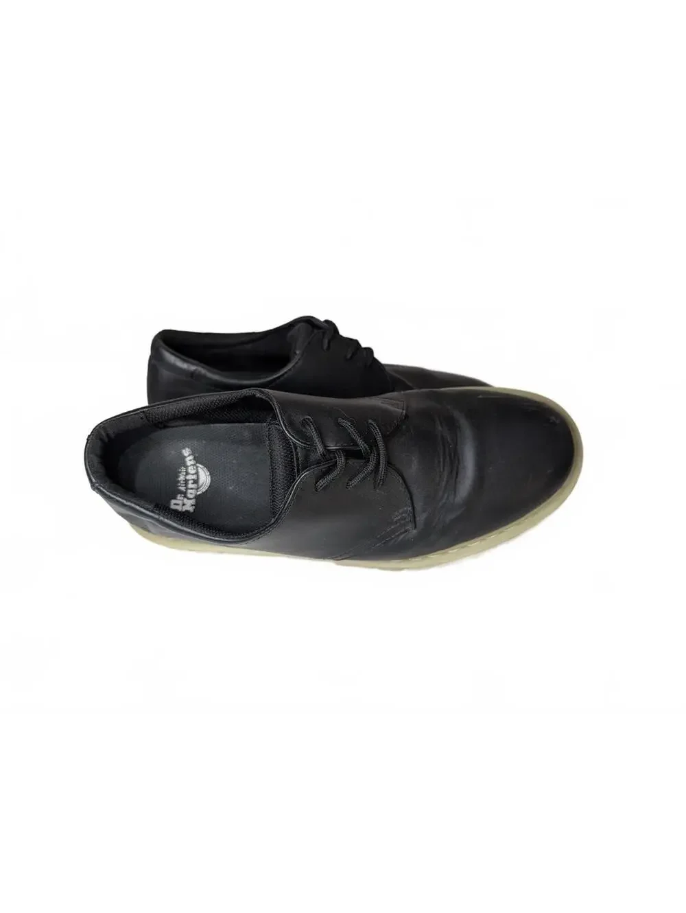 Dr. Martens Rikard 3-Eye Chunky Platform Shoes Black Leather Size 11 US